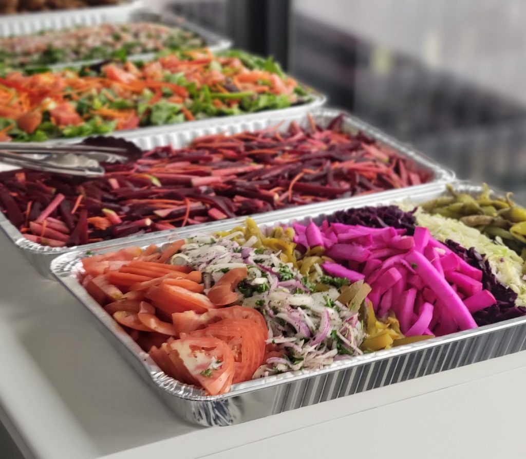 Variety of Salads on a table